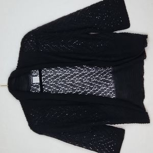 Ms Sweater  Project Open front Crop Cardigan XLarge Black cz104